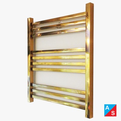 حوله خشک کن استیل طلایی تخت باریک 50X80